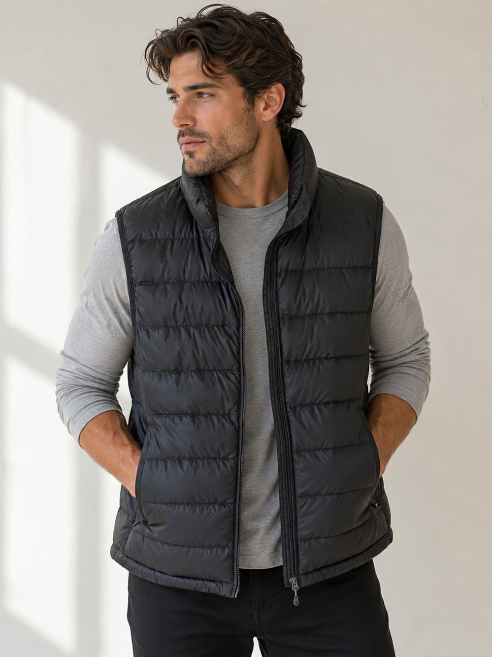 32 Degrees Black Quilted Puffer Vest